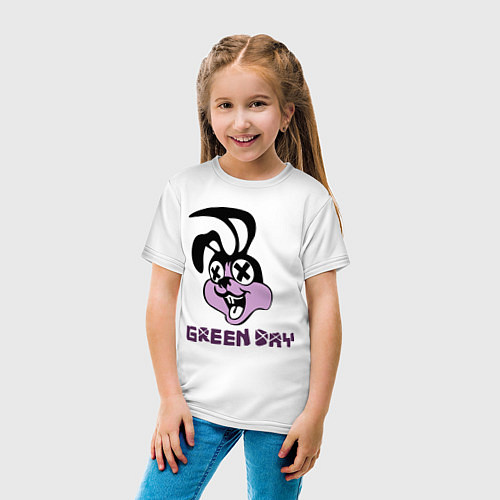 Детская футболка Green Day: Rabbit / Белый – фото 4