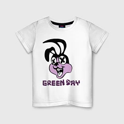 Футболка хлопковая детская Green Day: Rabbit, цвет: белый