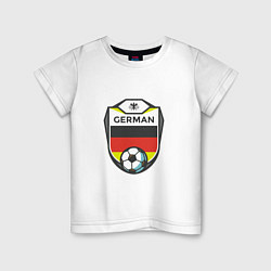 Футболка хлопковая детская German Soccer, цвет: белый
