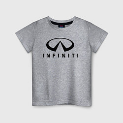 Футболка хлопковая детская Infiniti logo, цвет: меланж