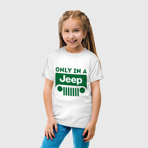 Детская футболка Only in a Jeep / Белый – фото 4
