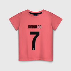 Футболка хлопковая детская RONALDO 7, цвет: коралловый