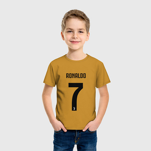 Детская футболка RONALDO 7 / Горчичный – фото 3