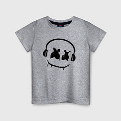 Футболка хлопковая детская Marshmello Music, цвет: меланж