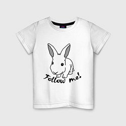 Детская футболка Rabbit: follow me