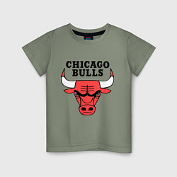 Футболка хлопковая детская Chicago Bulls, цвет: авокадо