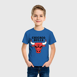 Футболка хлопковая детская Chicago Bulls, цвет: синий — фото 2