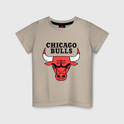 Футболка хлопковая детская Chicago Bulls, цвет: миндальный