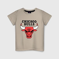 Футболка хлопковая детская Chicago Bulls, цвет: миндальный