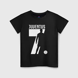 Футболка хлопковая детская Juventus: Ronaldo 7, цвет: черный