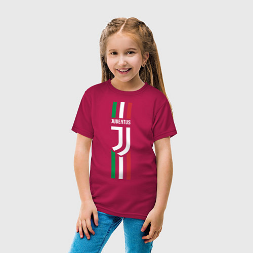 Детская футболка FC Juventus: Italy / Маджента – фото 4