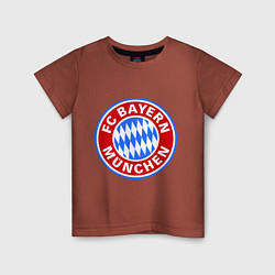 Футболка хлопковая детская Bayern Munchen FC, цвет: кирпичный