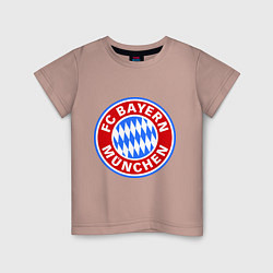 Футболка хлопковая детская Bayern Munchen FC, цвет: пыльно-розовый