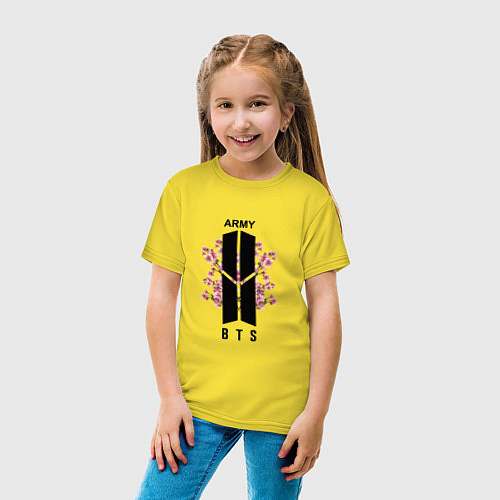 Детская футболка BTS: Army Sakura / Желтый – фото 4