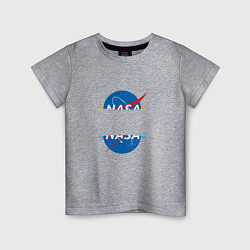 Футболка хлопковая детская NASA: Portal, цвет: меланж