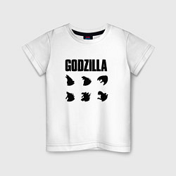 Футболка хлопковая детская Godzilla Mood, цвет: белый