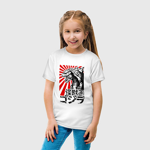 Детская футболка Godzilla Poster / Белый – фото 4