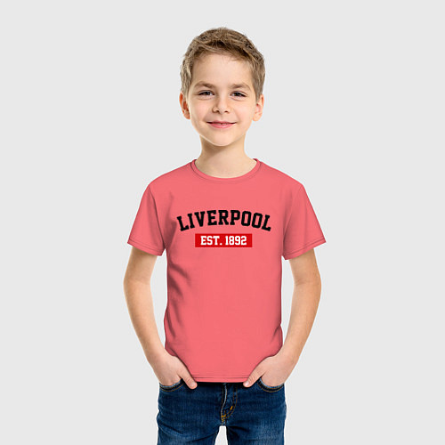 Детская футболка FC Liverpool Est. 1892 / Коралловый – фото 3