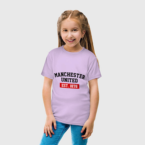 Детская футболка FC Manchester United Est. 1878 / Лаванда – фото 4