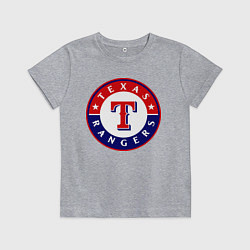 Футболка хлопковая детская Texas Rangers, цвет: меланж
