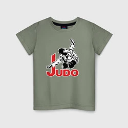 Футболка хлопковая детская Judo Master, цвет: авокадо
