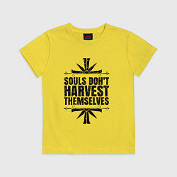 Футболка хлопковая детская Harvest Themselves, цвет: желтый
