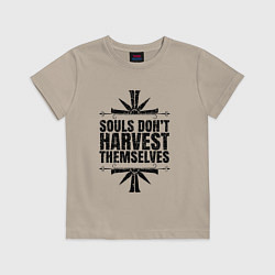 Футболка хлопковая детская Harvest Themselves, цвет: миндальный