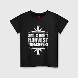 Футболка хлопковая детская Harvest Themselves, цвет: черный