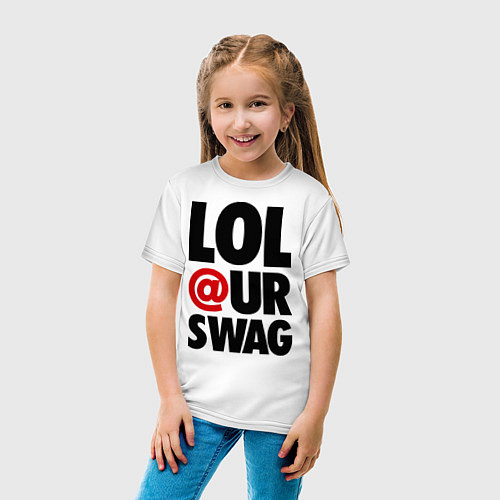 Детская футболка Lol our Swag / Белый – фото 4