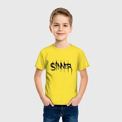 Футболка хлопковая детская Real Sinner, цвет: желтый — фото 2
