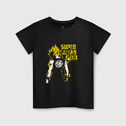 Футболка хлопковая детская Super Saiyan God: Yellow, цвет: черный