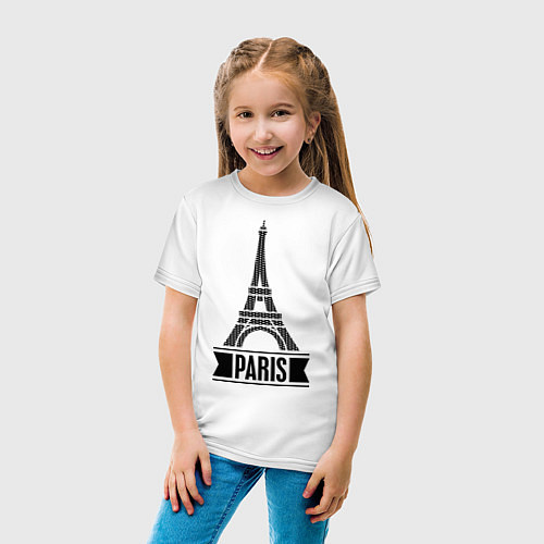 Детская футболка Paris / Белый – фото 4