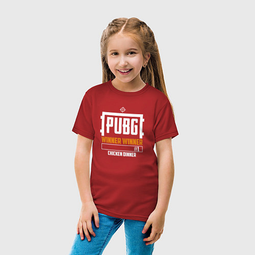 Детская футболка PUBG: Winner / Красный – фото 4