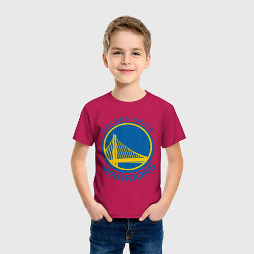 Детская футболка Golden state Warriors / Маджента – фото 3