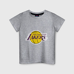 Футболка хлопковая детская LA Lakers, цвет: меланж
