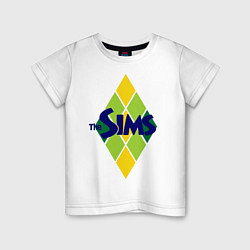 Футболка хлопковая детская The Sims, цвет: белый