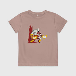 Детская футболка God of War - 8-bit pixel Kratos