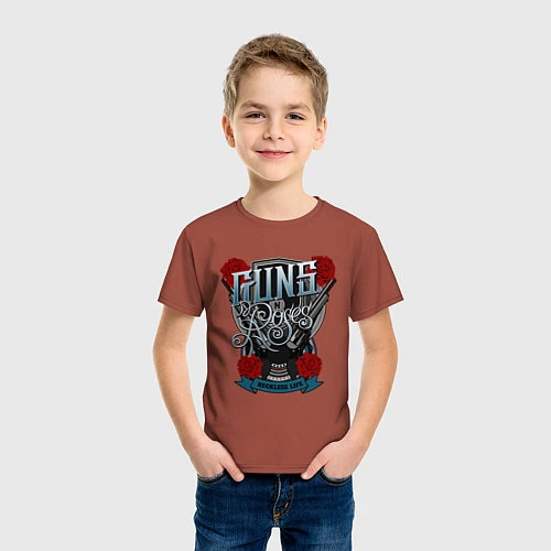 Детская футболка Guns n Roses: illustration / Кирпичный – фото 3