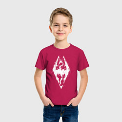 Футболка хлопковая детская TES Dragon, цвет: маджента — фото 2