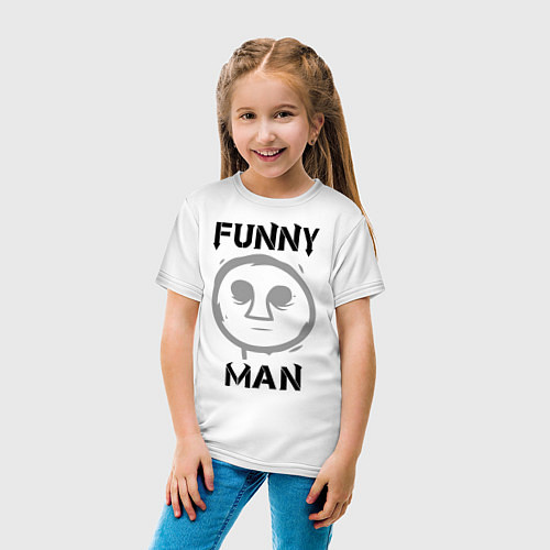 Детская футболка HU: Funny Man / Белый – фото 4