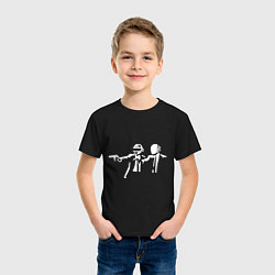 Футболка хлопковая детская Daft Punk, цвет: черный — фото 2