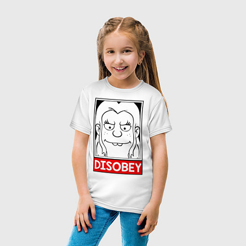 Детская футболка Disenchantment Disobey / Белый – фото 4