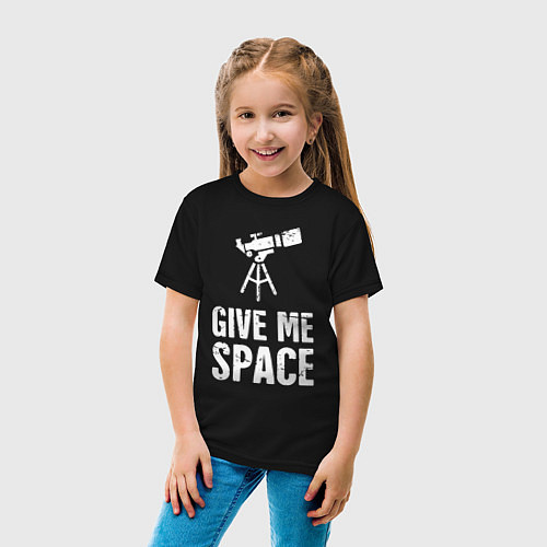 Детская футболка Give me Space / Черный – фото 4