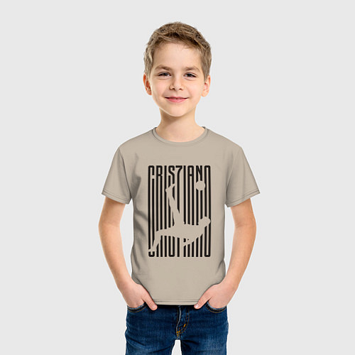 Детская футболка Cris7iano / Миндальный – фото 3