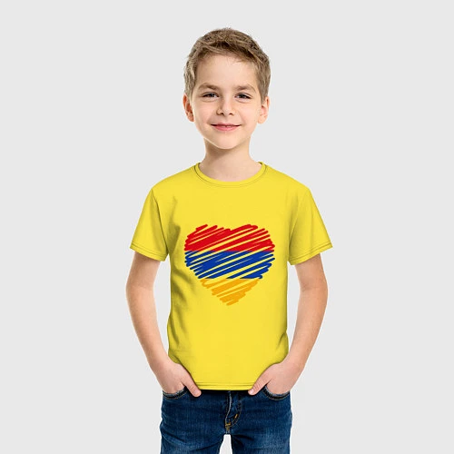 Детская футболка Сердце Армении / Желтый – фото 3