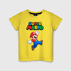 Футболка хлопковая детская Super Mario цвета желтый — фото 1
