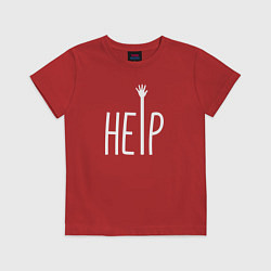 Футболка хлопковая детская Help Me, цвет: красный