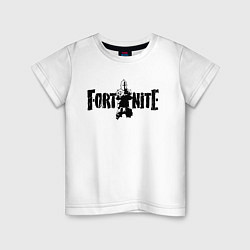 Футболка хлопковая детская Fortnite: Dark Knight, цвет: белый