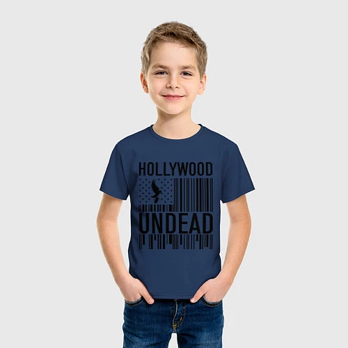 Детская футболка Hollywood Undead: flag / Тёмно-синий – фото 3
