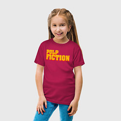 Футболка хлопковая детская Pulp Fiction, цвет: маджента — фото 2